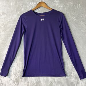 Under Armor Womens Purple Long Sleeve Althletic Top Thumb Hole Womens Size XS